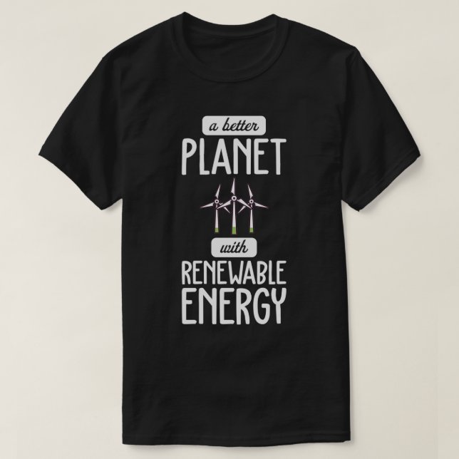 T-shirt Énergie renouvelable I transition énergétique élec (Design devant)