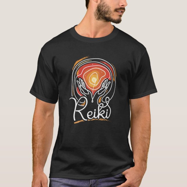 T-shirt Energy Chakra Holistic Healing Hands Reiki Premium (Devant)