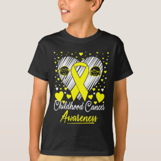 T-shirt Enfance Cancer Sensibilisation Parents Coeur ruban