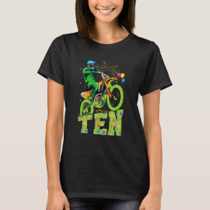T-shirt Enfant 10e anniversaire Fête Dirt Vélo Motocross T