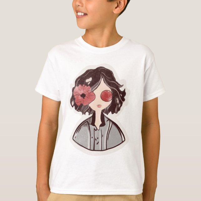 T-shirt enfant à fleurs mystique (Devant)