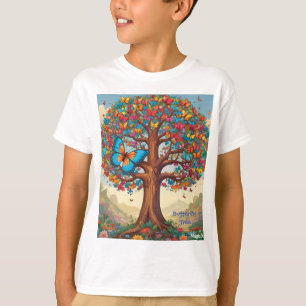 T-shirt enfant à papillon IA