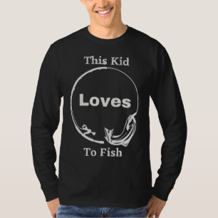 T-shirt Enfant Aime Poisson Bateau Pêche Pêche Enfant Base