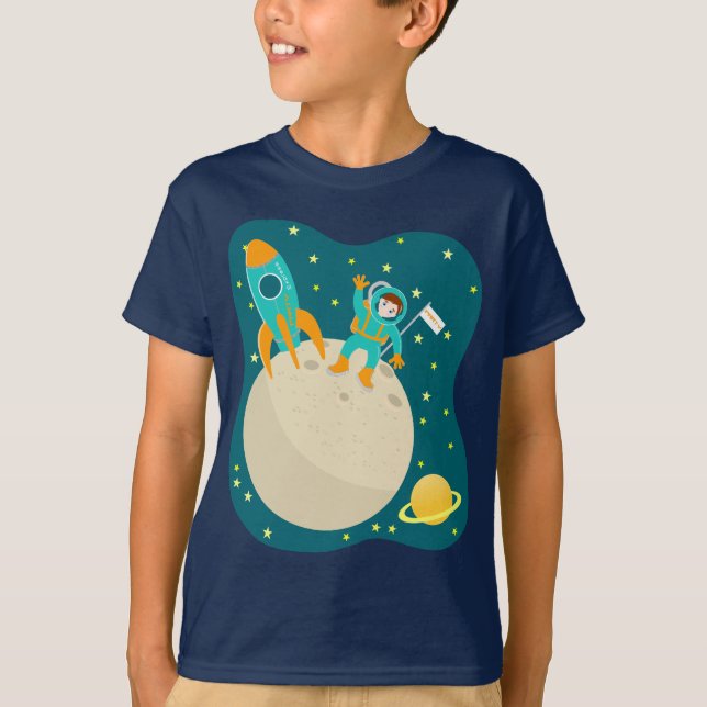 T-shirt Enfant astronaute à la fête d'anniversaire de la l (Devant)