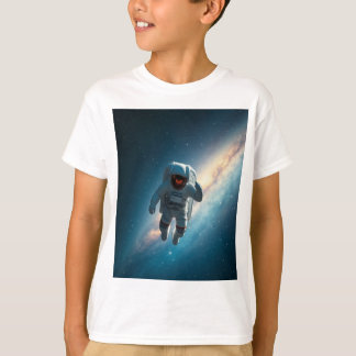 T-shirt Enfant Astronaute dans l'Espace Galactique Graphiq
