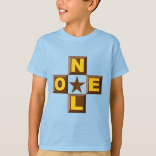 T-shirt enfant bleu clair Design NOEL