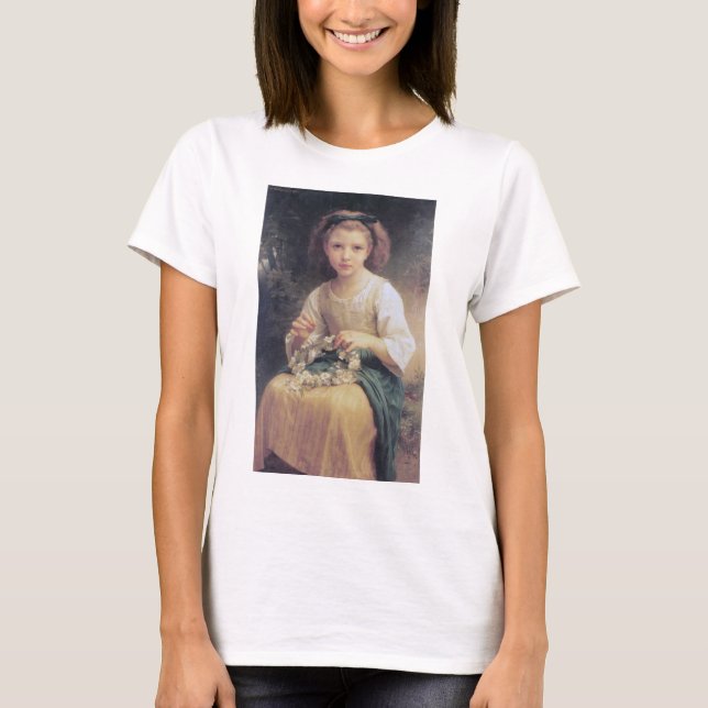 T-shirt Enfant Braiing a Crown, Bouguereau (Devant)