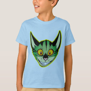 T-Shirt Enfant Chat de Dessin Animé Fluorescent