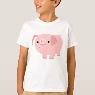 T-shirt enfant cochon en caricature mignonne
