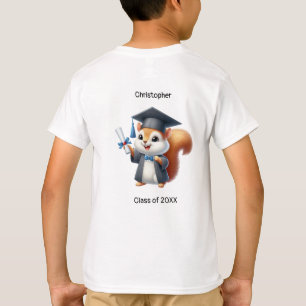 T-shirt Enfant d'âge préscolaire Nom du diplômé Écureuil m