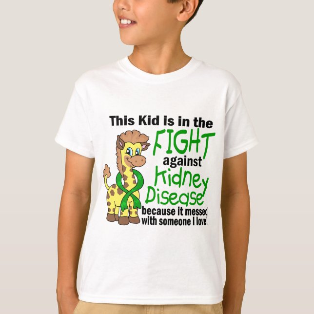 T-shirt Enfant dans le combat contre la maladie rénale (Devant)