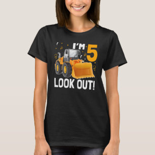 T-shirt Enfant de 5 ans s'occuper Enfant Bulldozer Camion