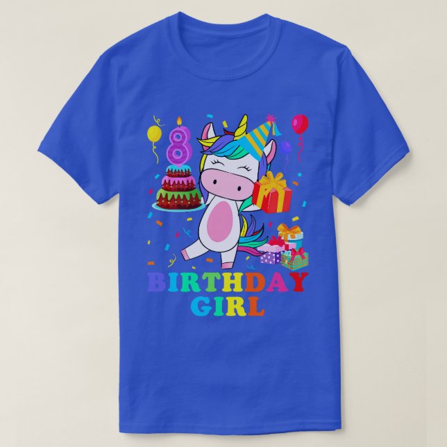 T-shirt Enfant de 8 ans fille anniversaire Unicorn (Design devant)