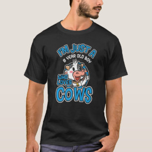 T-shirt Enfant de 8 ans qui aime vaches animal enfants 8e