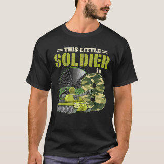 T-shirt Enfant de 8 ans Soldat Boys Militaire Thème C