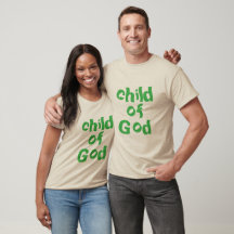 Enfant de Dieu Citation de la Bible Vert Beige
