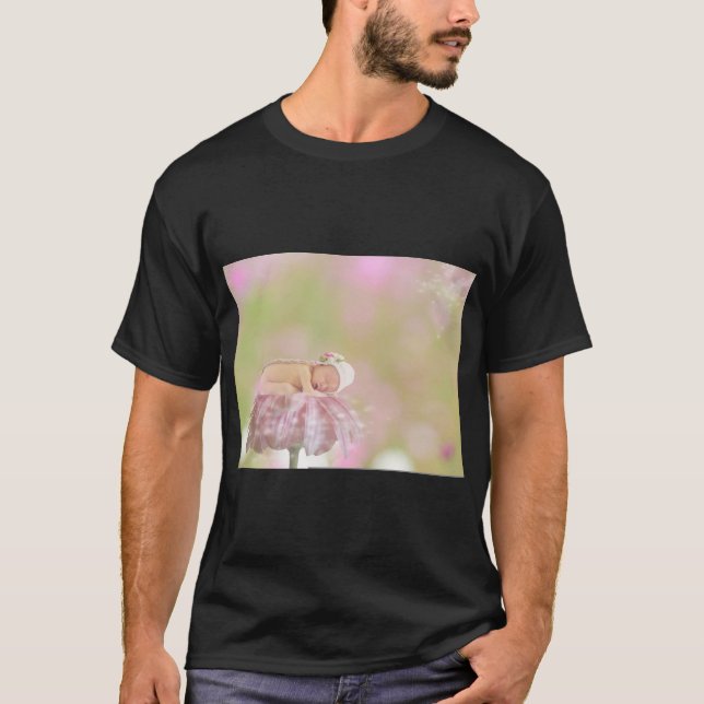 T-shirt Enfant dormant sur une fleur (Devant)