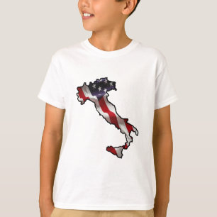 T-shirt enfant drapeau italien américain