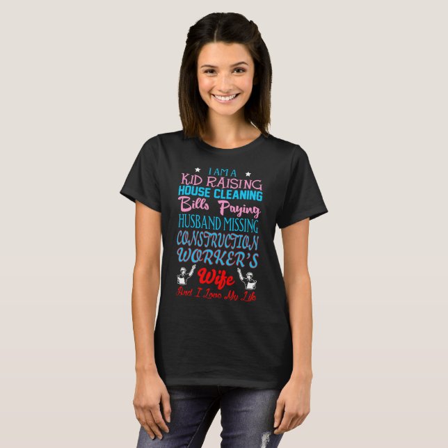T-shirt Enfant élevant l'épouse de Mlle travailleur de la (Devant entier)