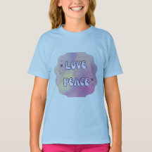 T-Shirt Enfant Esthétique Pastel Amour Paix