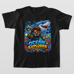 T-Shirt Enfant Explorateur Océanique Plongée Requi