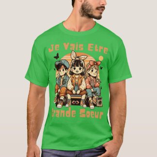 T-shirt Enfant Future Grande Soeur 2025 Annonce Je Vais Et