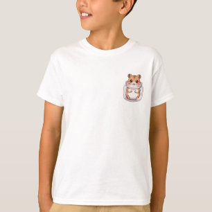 T-shirt Enfant Hamster Joufflu dans un Pot
