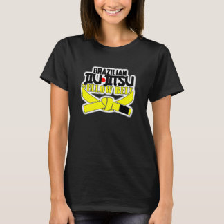 T-shirt Enfant jaune de ceinture de Jiu-Jitsu de Brésilien
