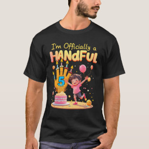 T-shirt Enfant Je Suis Officiellement Une Poignée 5 Ans An