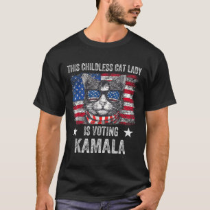 T-shirt Enfant Lady Chat Vote Kamala Harris 2024 Us
