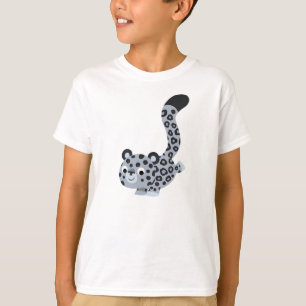 T-shirt enfant léopard de neige mignonne à l'atter