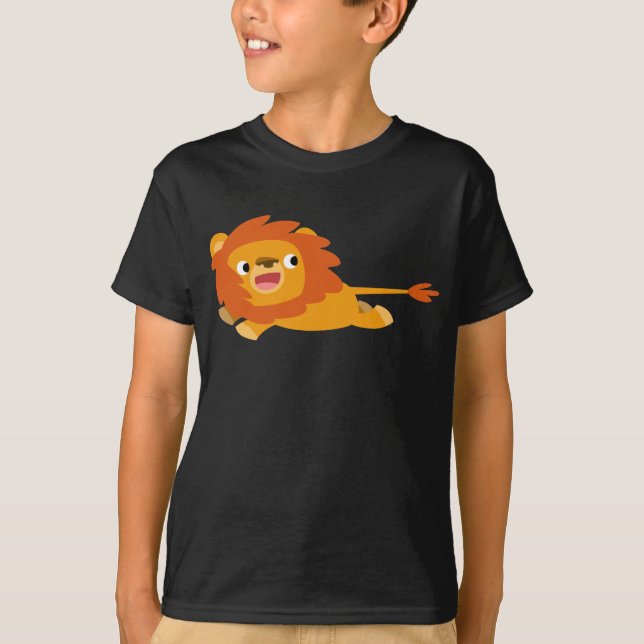 T-shirt enfant Lion en caricature très rapide (Devant)