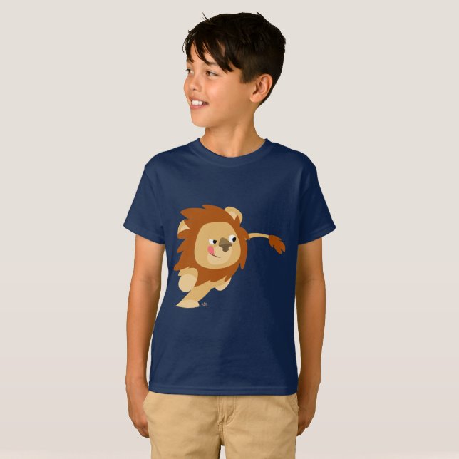 T-shirt enfant Lion Gallopon mignonne (Devant entier)