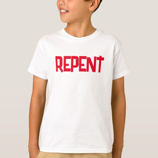 T-shirt enfant REPENT (Devant)