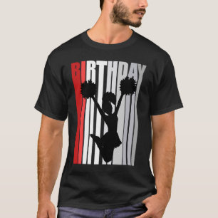 T-shirt Enfant Rouge Cheerleader Anniversaire Kicking Kick