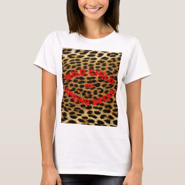 T-shirt Enfant sauvage Empreinte de léopard lors de la pau (Devant)