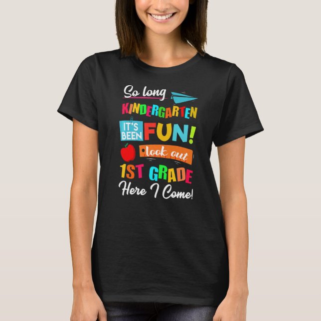 T-shirt Enfant si long maternelle Graduation Regardez deho (Devant)