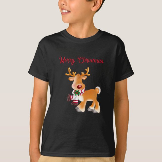 T-shirt enfant vacances Rudolph (Devant)