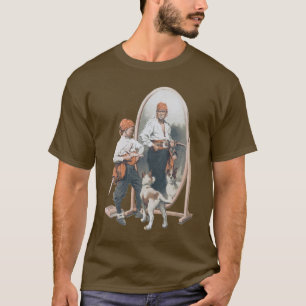 T-shirt Enfant Vintage, Garçon Pirate, Chien, Miroir, Bouc