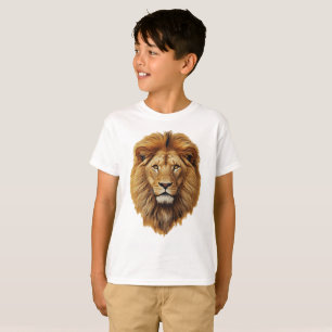 T-Shirt Enfant Visage Lion Tee Cute Animal de la