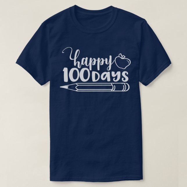 T-shirt Enfants 100e jour de l'école Joyeux 100 jours (Design devant)