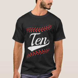 T-shirt Enfants 10 ans 10e baseball softball Anniversaire