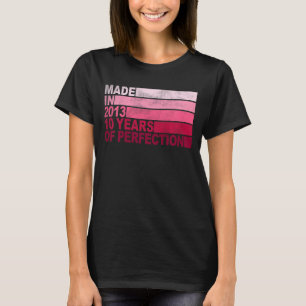 T-shirt Enfants 10 ans Anniversaire Né en 2013 Filles 10e