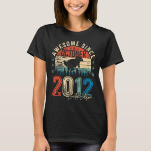 T-shirt Enfants 10 ans Dinosaur Awesome Octobre 2012 10t