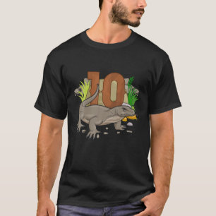T-shirt Enfants 10 Ans Komodo Dragon Reptile 10E Anniversa