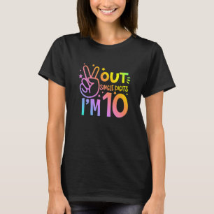 T-shirt Enfants 10e anniversaire Paix dehors Chiffres simp