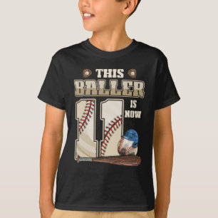 T-shirt Enfants 11e anniversaire de baseball garçon onze a