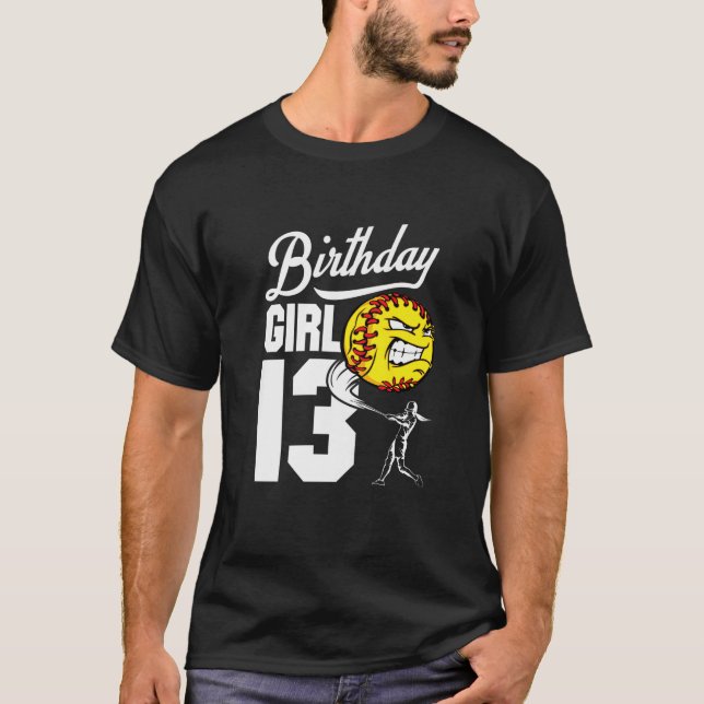 T-shirt Enfants 13 ans Softball Anniversaire Thème 13T (Devant)