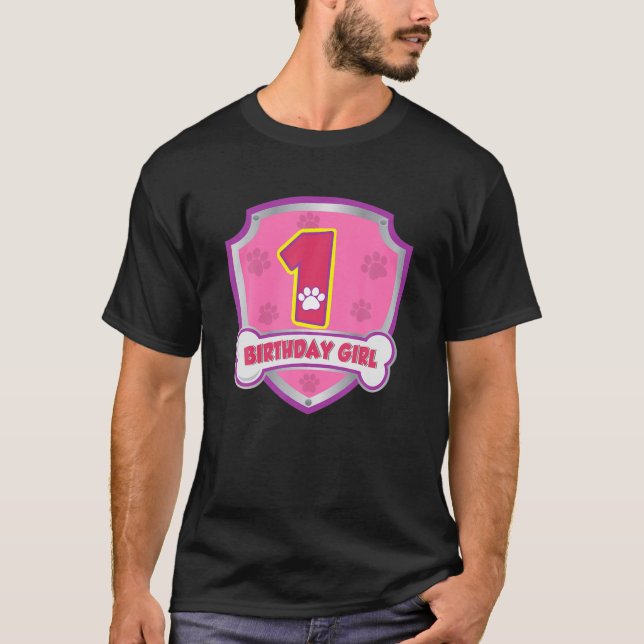 T-shirt Enfants 1 An 1Er Anniversaire Patrol Party Garçons (Devant)