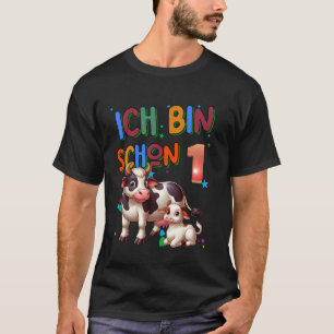 T-shirt Enfants 1er anniversaire Boys Cow Anniversaire 1 a